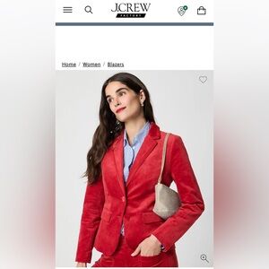 J. Crew Factory Women's Bold Red Blazer, NWT